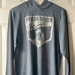 Patagonia Sun Hoodie, Poison Spider Logo, Wms XS, Gray, Capilene Cool